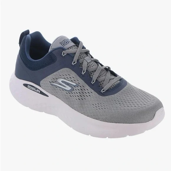 Skechers Gray and Blue Athletic Sneakers - Picture 2 of 10